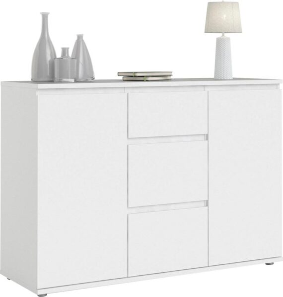 INOSIGN Sideboard "Nova, Aufbewahrung, Schubladenschrank, Sideboard,", 2 Türen, 3 Schubladen, grifflos, Breit e120 cm, Höhe 84 cm