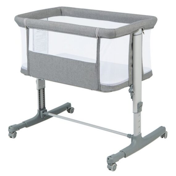 KOMFOTTEU Babybett, 3 in 1 Beistellbett, tragbare, höhenverstellbar