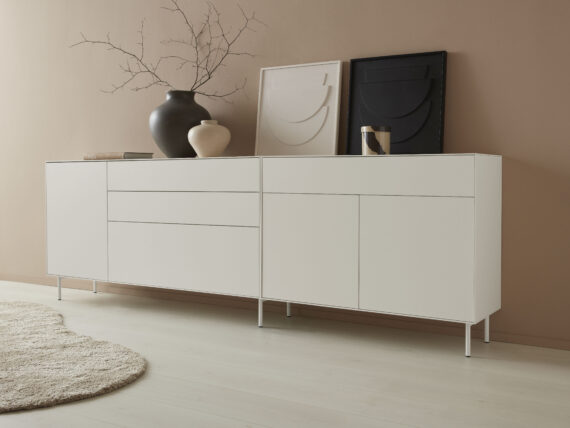 LeGer Home by Lena Gercke Sideboard "Essentials", (2 St.), Breite: 279cm, MDF lackiert, Push-to-open-Funktion