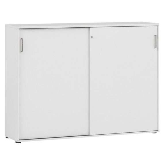 Lomadox Aktenschrank META-80 Büro Raumteiler abschließbar in Licht grau, B/H/T: 160,2/119,4/41 cm