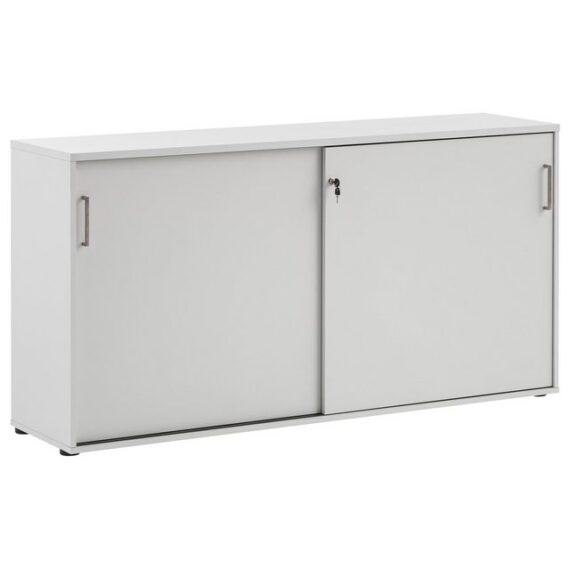 Lomadox Aktenschrank META-80 Büro abschließbar in Licht grau, B/H/T: ca. 160,2/84,2/41 cm