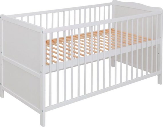 Lüttenhütt Babybett Komplettbett, Textilset "Bärchen", in 2 Größen, 4-tlg., mit Bettbezug, Bettumrandung, Himmel, Matratze, Himmelstange