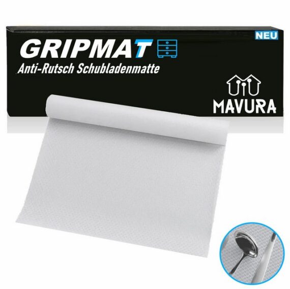 MAVURA Schubladenmatte GRIPMAT Schubladen Anti Rutsch Matte Antirutschmatte zuschneidbar, Rutschfeste Unterlage Schrank Schuhschrank Kühlschrank Regal Matte