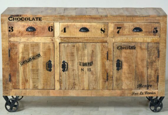 SIT Sideboard "Rustic", im Factory Design, Breite 140 cm, Shabby Chic, Vintage