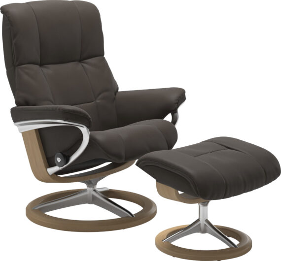 Stressless Relaxsessel "Mayfair", (Set, Relaxsessel mit Hocker), mit Hocker, mit Signature Base, Größe S, M & L, Gestell Eiche