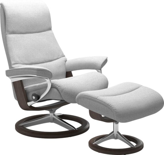 Stressless Relaxsessel "View", (Set, Relaxsessel mit Hocker), mit Signature Base, Größe S,Gestell Wenge