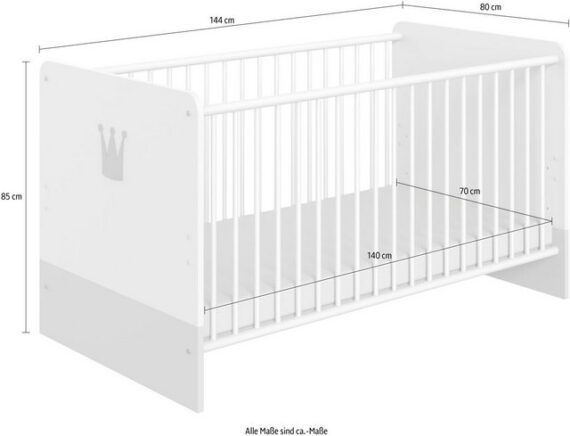 Wimex Babybett Cindy2, mit Schlupfsprossen