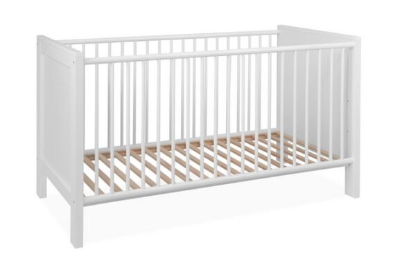 freiraum Babybett Landwood, 3-fach höhenverstellbare Liegefläche, Weiß - 146x84x77cm (BxHxT)