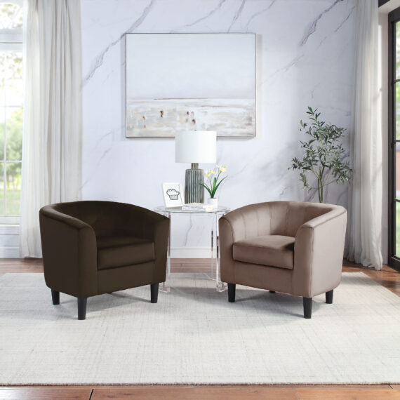 ATLANTIC home collection Sessel "Carlos", Cocktailsessel, Loungesessel mit Samtstoff und Federkern