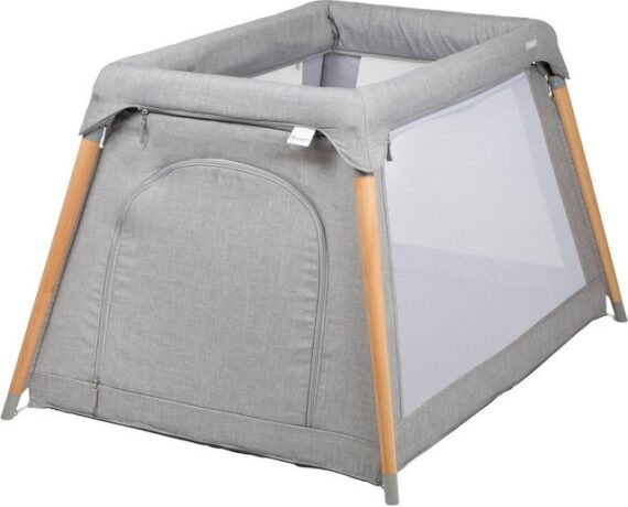 BabyGo Baby-Reisebett Groovy, grau melange, mit Seiteneingang