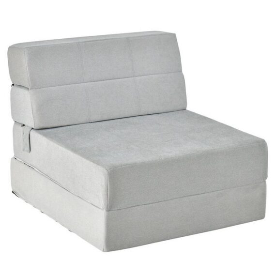 COSTWAY Schlafsofa, 3 in 1 Klappmatratze, mit abnehmbarem Bezug