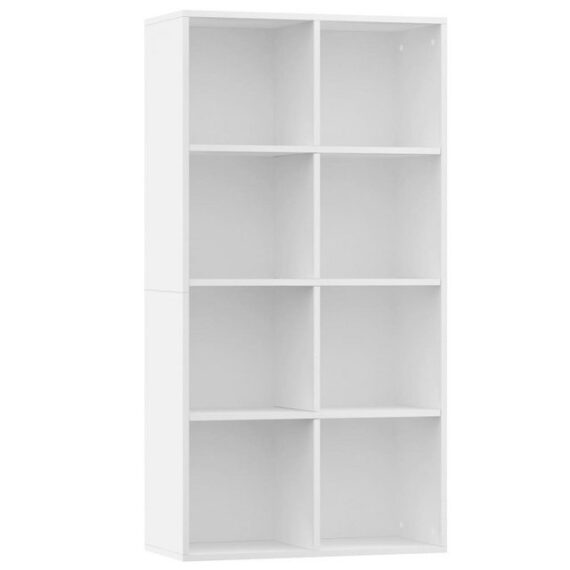 DOTMALL Bücherregal Bücherregal/Sideboard Weiß 66×30×130 cm Holzwerkstoff