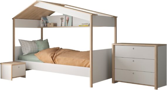 Gami Schlafzimmer-Set "Set 3 Tlg", Ein richtiges Hausbett