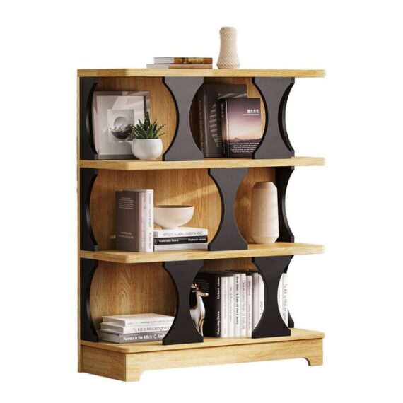 HAUSS SPLOE Bücherregal 80×30×100cm Bücherschrank Standregal mit Hohl-Design, Standregal, Aufbewahrungsregal 1-tlg., geeignet für jedes Zimmer im Haus