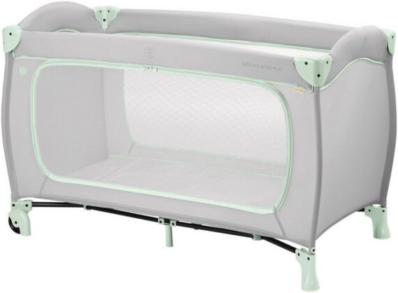 Hauck Baby-Reisebett Sleep N Play Go Plus, Dusty Mint, mit integrierten Rädern, Vorderausstieg