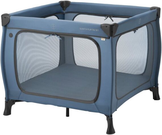 Hauck Baby-Reisebett Sleep N Play SQ, Set dark blue, inklusive Schaumstoff-Matratze