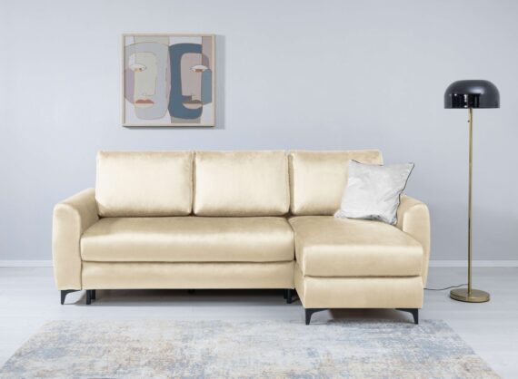 Home affaire Ecksofa "SEMPT Recamiere wahlweise links oder rechts montierbar, L-Form", Schlafsofa, Bettkasten, B/T/H: 236/148/92 cm. Liegefläche 197/138 cm