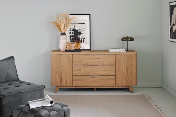 Jahnke Sideboard "LIBRE SB 150", (1 St.), Sideboard, Kommode, skandinavisch, Montana-Eiche, Breite 150 cm