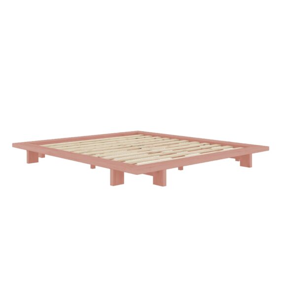 Karup Design Bettgestell "JAPAN BED Bodenbett, Holzrahmen, Futonbett, Jugendbett, Holzbett", Massivholzbett mit Lattenrost, Kiefer massiv, Doppelbett ohne Kopfteil