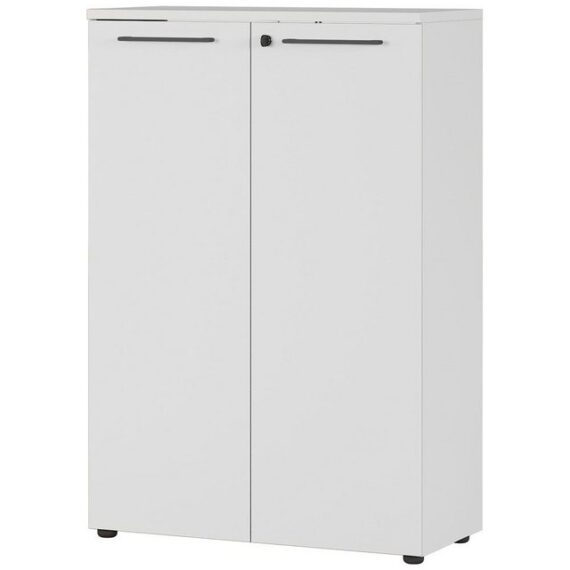 Lomadox Aktenschrank AURAY-01 Regal Büroregal Schrank Aktenschrank abschließbar grau 80/120/40 cm