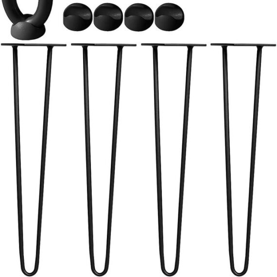 Mucola Pflanzkübel Tischbeine 4er-Set Hairpin Haarnadelbeine Tischgestell Tischkufen (Stück, 4 St., Premium-Streben), Robust & Stabil