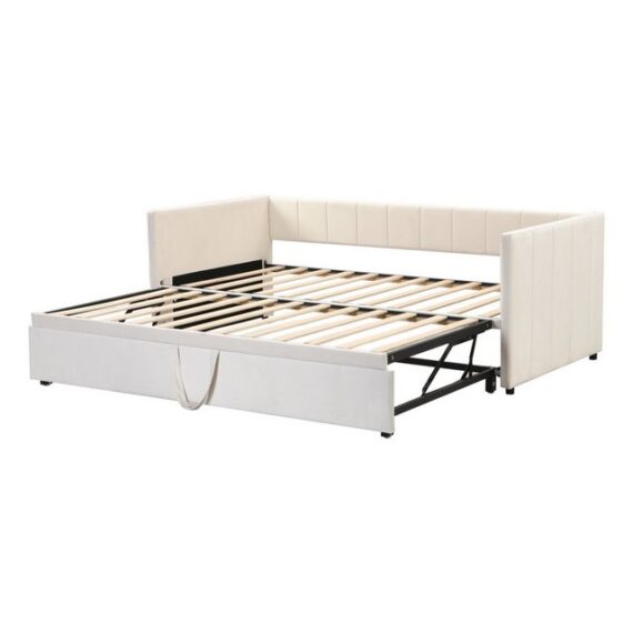 REDOM Polsterbett Schlafsofa Kinderbett Funktionsbett Doppelbett, mit Lattenrosten (Multifunktionsbett aus hautfreundlichem Samtstoff, 90/180*200 cm), ohne Matratze