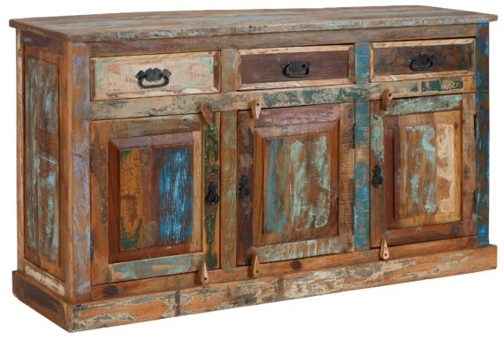 SIT Sideboard "Riverboat", aus recyceltem Altholz, Breite 40 cm, Shabby Chic, Vintage