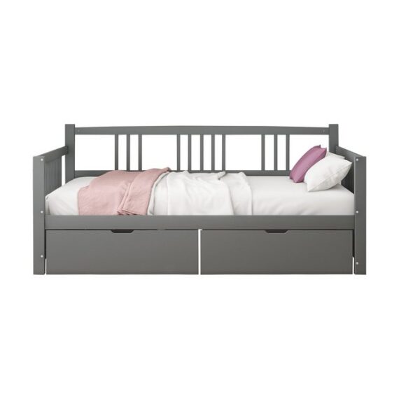 Ulife Daybett Schlafsofa Kinderbett Jugendbett Einzelbett mit zwei Ablagefächern, 90x200cm