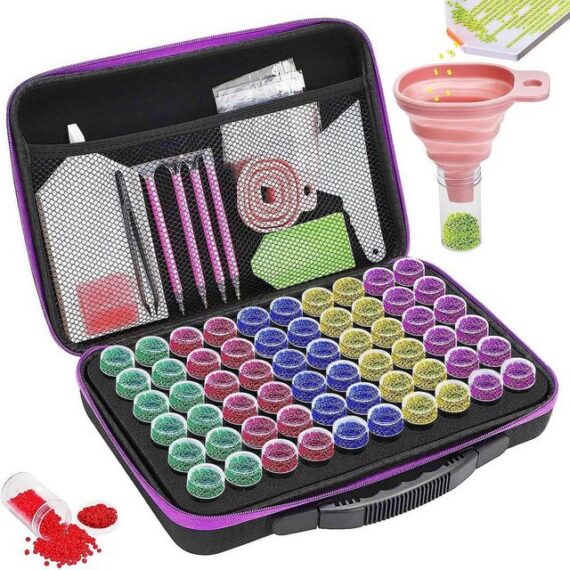 Vicbuy Kreativset Gemälde 5d Diamant Malerei Zubehör Set DIY, Diamant Dots Zubehör Kit, Stickerei Box, Werkzeuge und Accessoires Kits