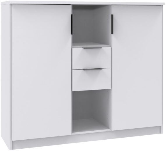 Wimex Highboard "Norderney Kommode Sideboard 2-türig 2 Schubladen", B/T/H 122/40/105cm, mit Metallgriffe und Metallschienen