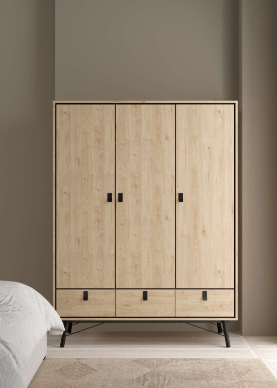 andas Kleiderschrank "RY", mit 3 Türen und 3 Schubladen, Breite/Höhe 150/200 cm