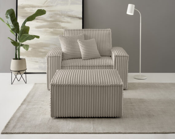 andas Loveseat "Finnley", (2 St.), Loveseat und Hocker im Set, passend zur Polster-Serie Finnley