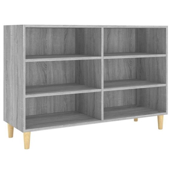 furnicato Beistellschrank Sideboard Grau Sonoma 103,5x35x70 cm Holzwerkstoff (1-St)