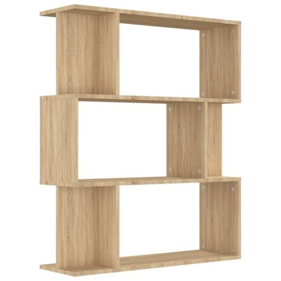 furnicato Bücherregal Bücherregal/Raumteiler Sonoma-Eiche 80x24x96 cm Holzwerkstoff, 1-tlg.