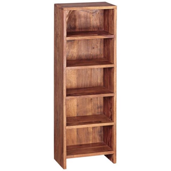 furnicato Bücherregal CD Regal MUMBAI Massivholz Sheesham Standregal 90 cm hoch, 1-tlg.