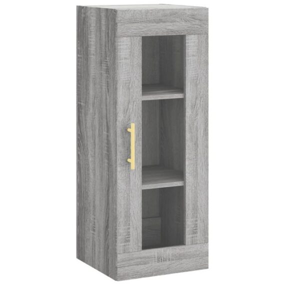 furnicato Wandhängeschrank Wandschrank Grau Sonoma 34,5x34x90 cm, 1-tlg.