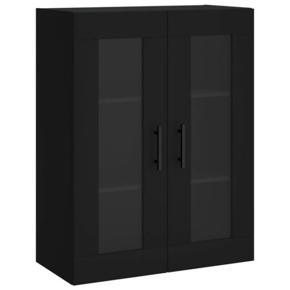 furnicato Wandhängeschrank Wandschrank Schwarz 69,5x34x90 cm, 1-tlg.