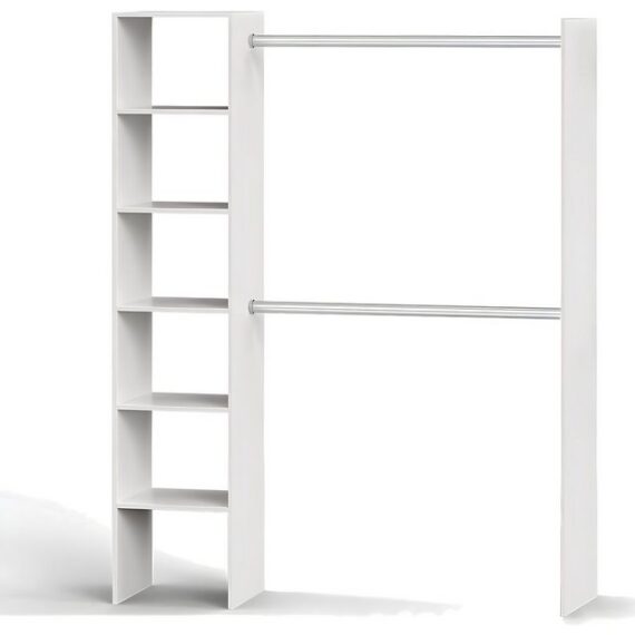 habeig Kleiderschrank KLEIDERSCHRANK BEGEHBAR #6000 (Weiss) Schrank