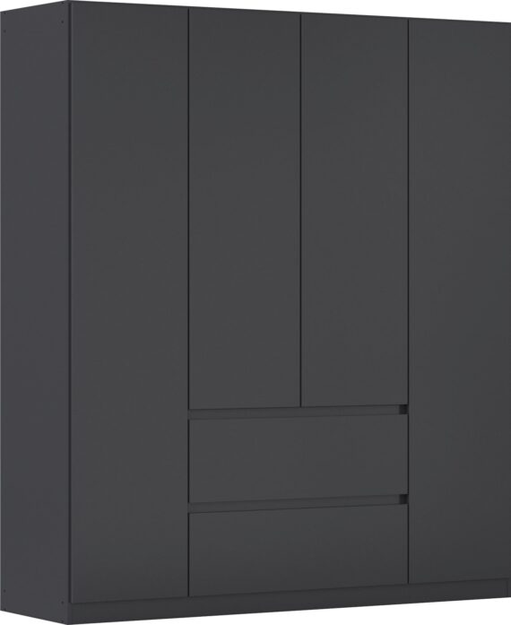 rauch Drehtürenschrank "Kleiderschrank Schrank Garderobe Garderobenschrank MAINZ", grifflose Front, Außentüren mit Push-to-Open Funktion MADE IN GERMANY