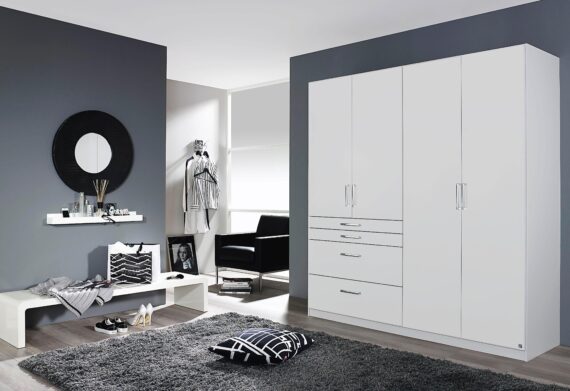 rauch Kleiderschrank "Harburg Drehtürenschrank Schlafzimmerschrank mit viel Stauraum", Bestseller Schrank Garderobe im Schlafzimmer