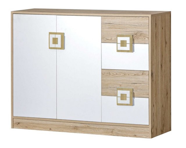 99rooms Kinderkleiderschrank Nicole II (Sideboard, Standschrank) viel Stauraum, mit Schubladen, Vollauszug, Modern Design, für Kinder