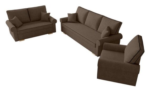 99rooms Polstergarnitur Pablo, (Set (3-tlg), bestehend aus 2-Sitzer Sofa, 3-Sitzer Sofa und Sessel, Modern Design