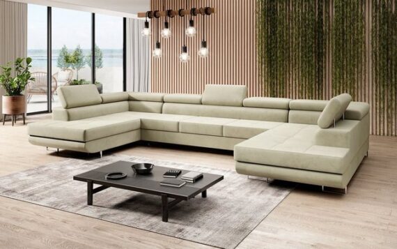 Baidani Sofa Sofa Taormina mit Schlaf- und Klappfunktion (Samt), inkl. Aufbau