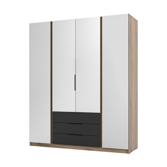 Beautysofa Kleiderschrank KAYA XIV mit Spiegel, mit Schubladen, 4-türig, Breite: 200 cm