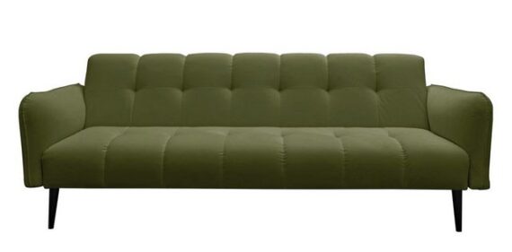 Beautysofa Schlafsofa BASTIAN, Klassische Sofa, Couch mit 3-stufige automatische Rückenlehne, aus wasserdichtem Veloursstoff, mit Schlaffunktion