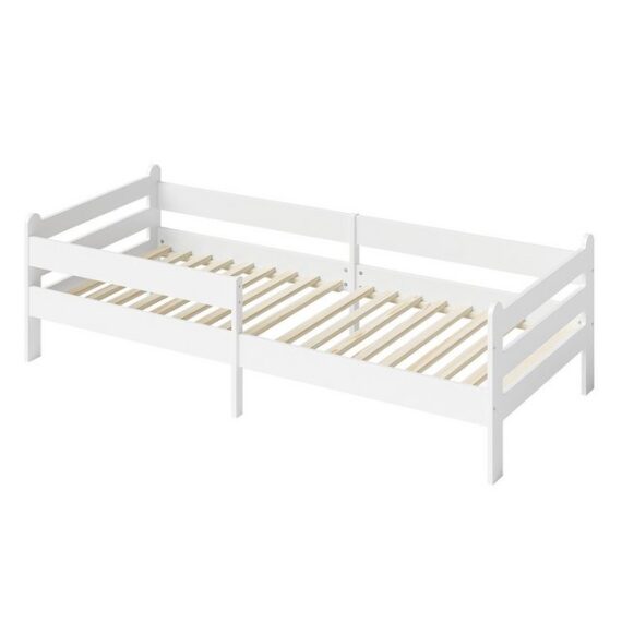 Bellabino Kinderbett Kuru (Einzelbett 90x200 cm in weiß), aus MDF