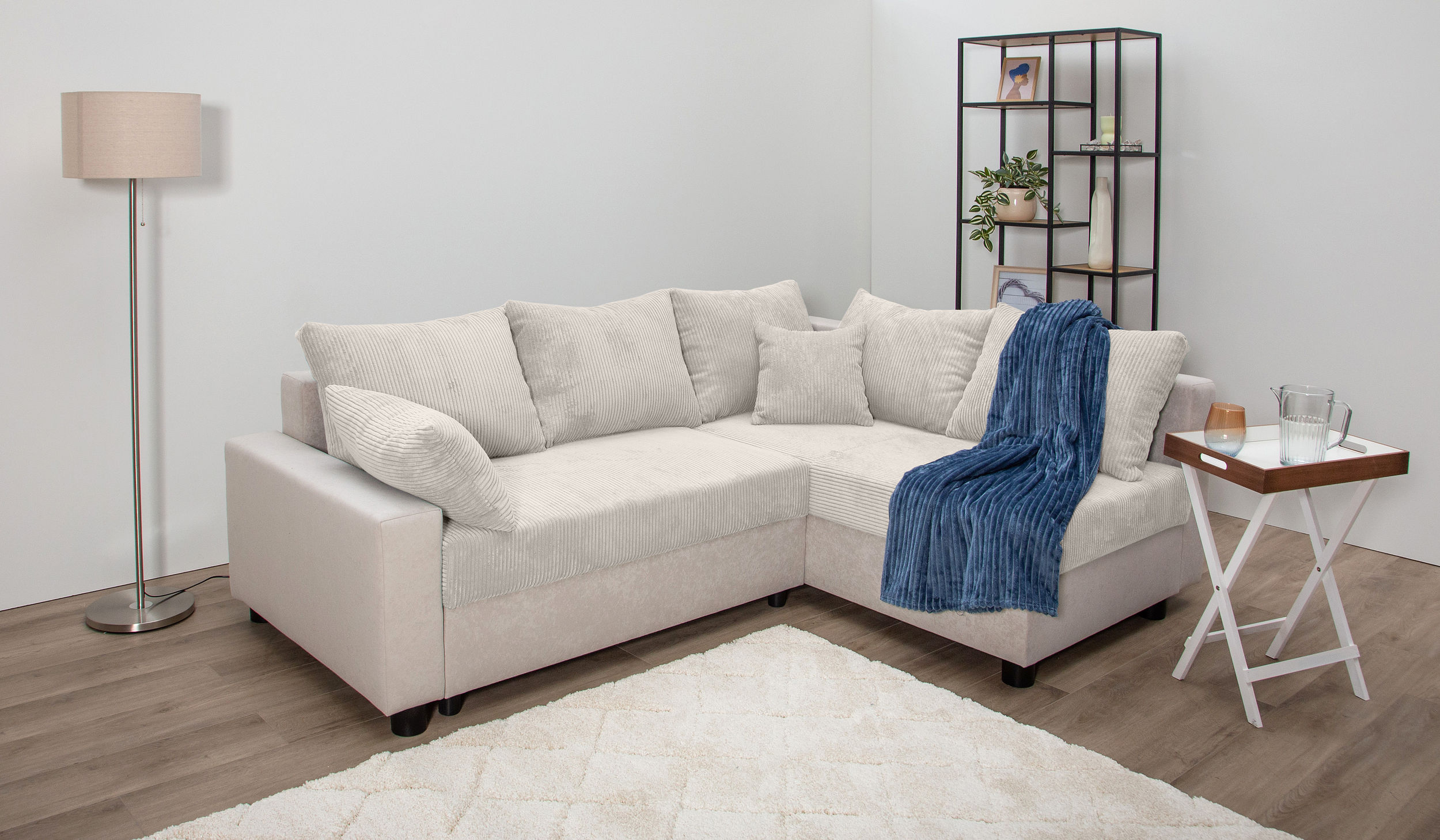 COLLECTION AB Ecksofa „Parma L-Form“, mit Schlaffunktion und Bettkasten, inklusive Kissen, Bonellfederkern