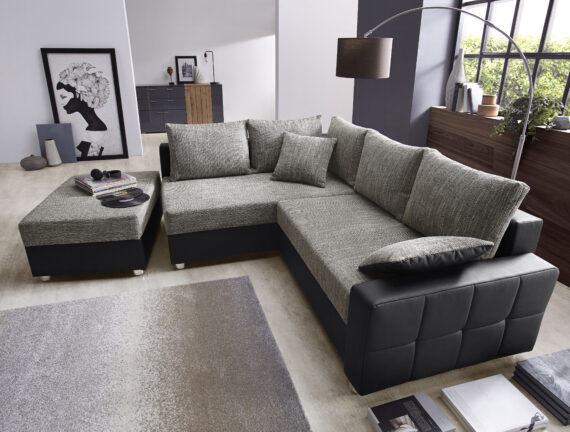 COLLECTION AB Ecksofa Parma, mit Bettfunktion, inkl. Zier- und Rückenkissen