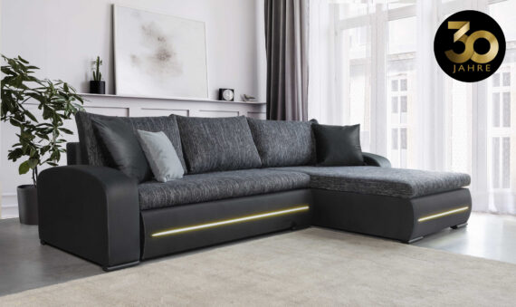 COLLECTION AB Ecksofa "Wind L-Form", inkl. Schlaffunktion und Bettkasten, frei im Raum stellbar