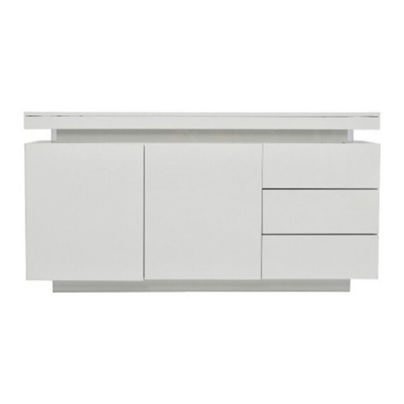 Celya TV-Schrank Sideboard TV-Schrank mit LED Licht Grifflose 2 Türen 3 Schubladen Standschrank Kommode Highboard